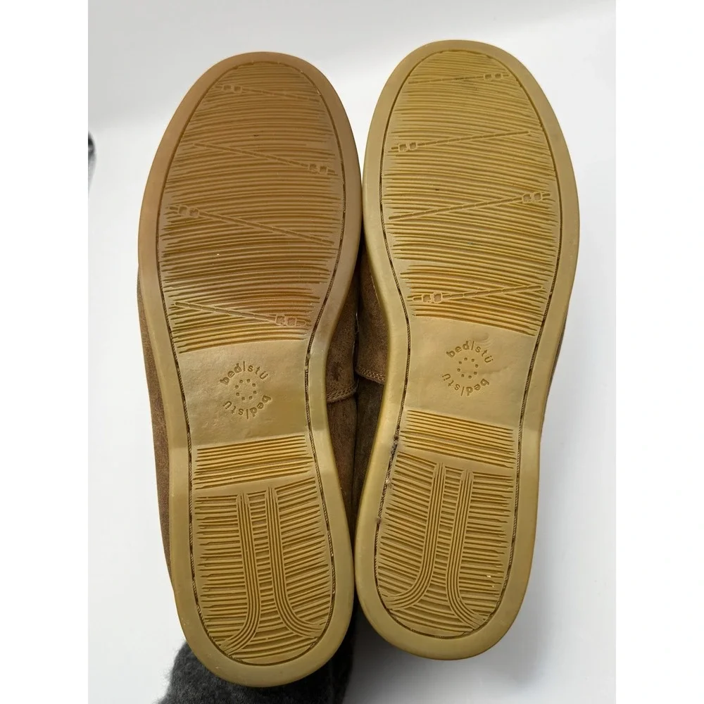 BedStu Uncle Larry Loafers Drivers Shoes 9.5 Brown Moccasins Distressed Slip On